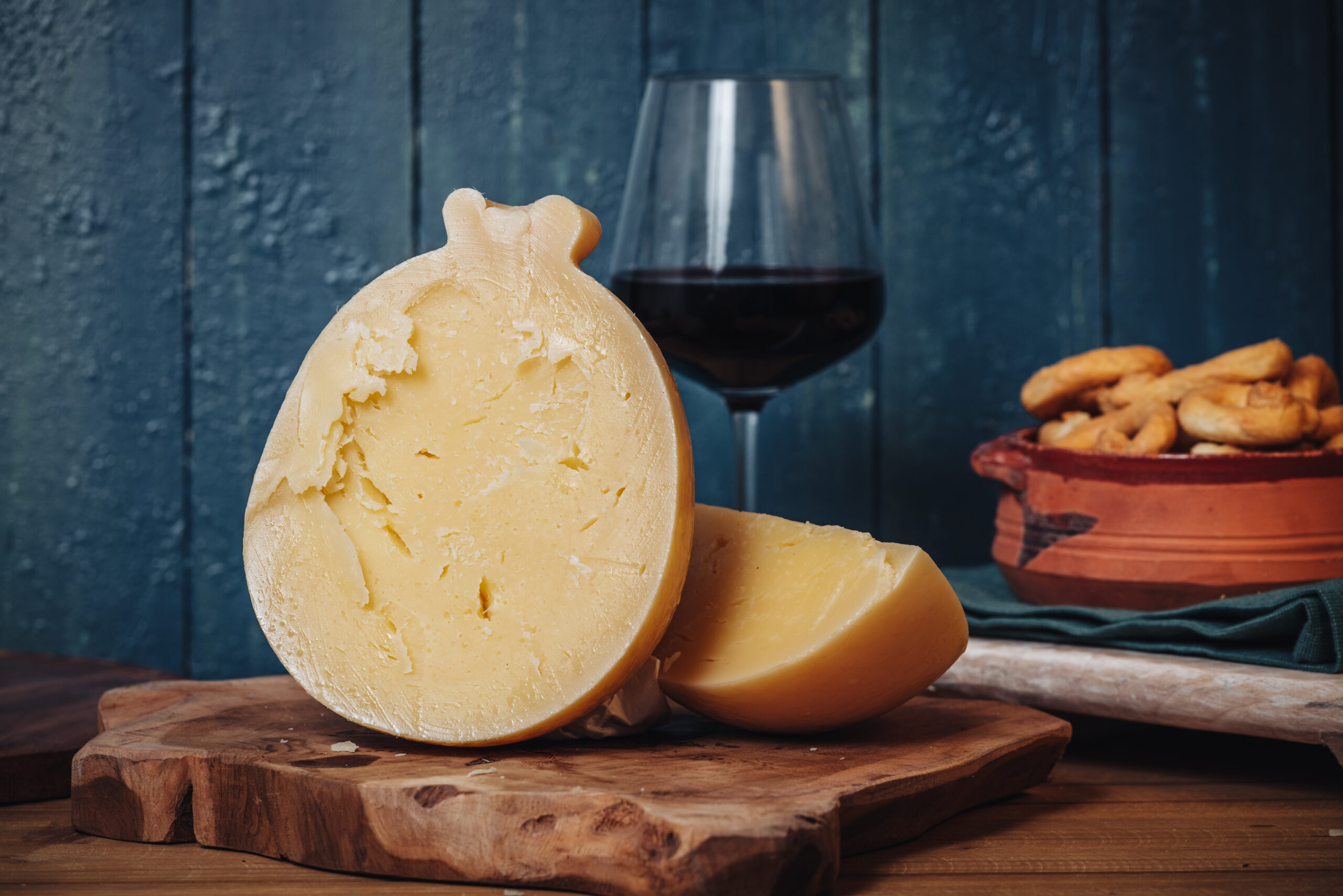 Delicious Caciocavallo, a traditional tasty cheese from Puglia region